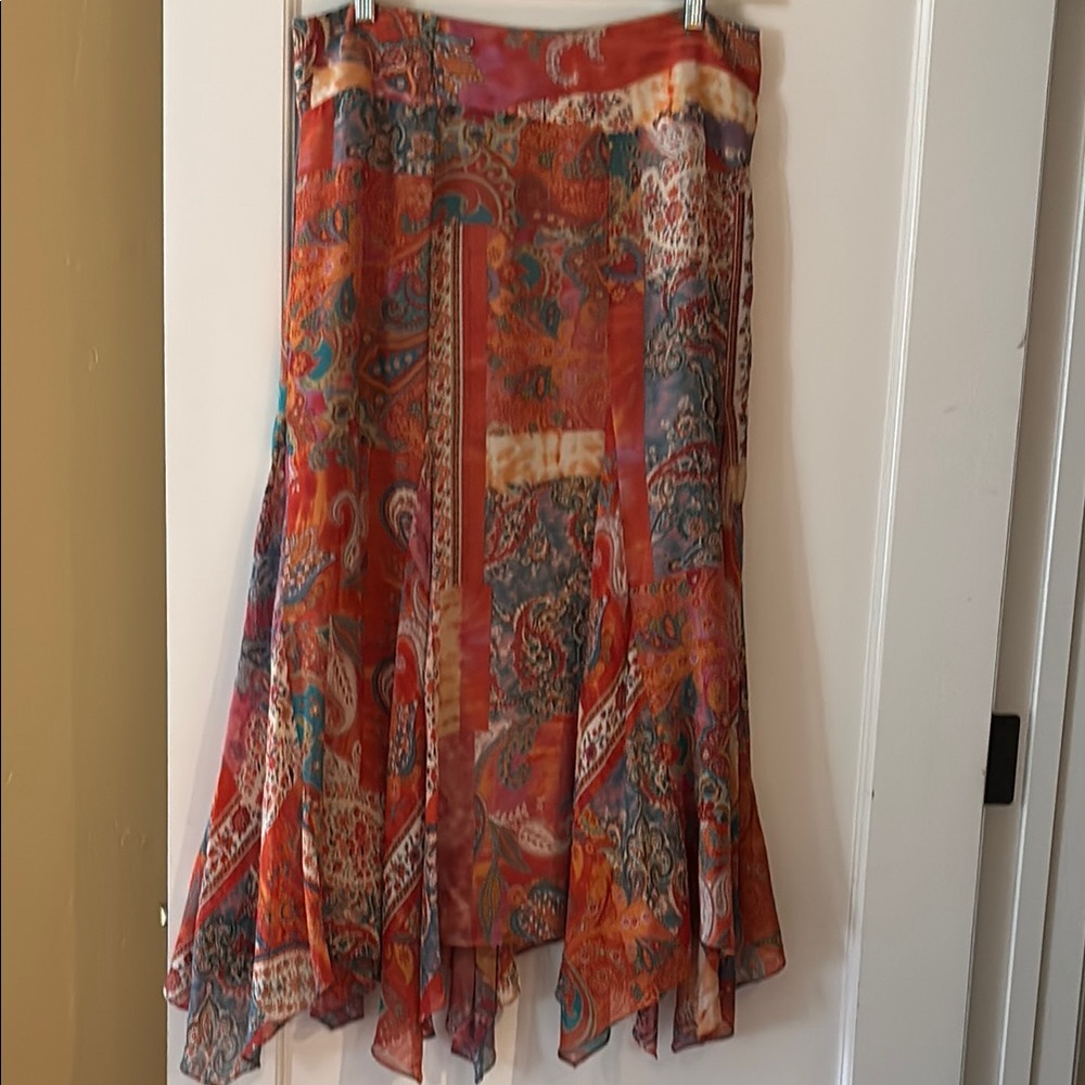 Ralph Lauren Paisley Print Hankerchief  Women's Skirt